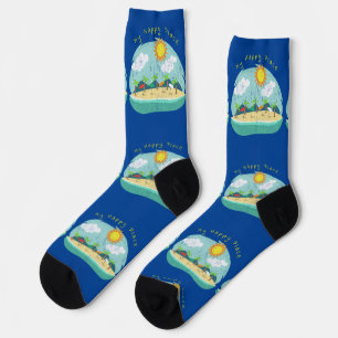 Beach Happy Place Thunder_Cove Socks