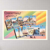 Beach Haven New Jersey NJ Vintage Travel Postcard-