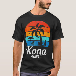 Beach Hawaii Palm Tree Vintage Sunset Summer  T-Shirt