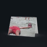 Beach Head Funny Vacation Greeting Card (Blank)<br><div class="desc"></div>