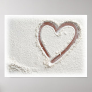 Beach Heart of Sand Wedding Poster