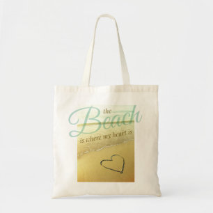 Beach Heart Sand Drawing Bag
