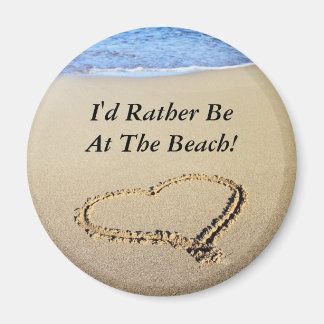 Beach Hearts In Sand Magnet