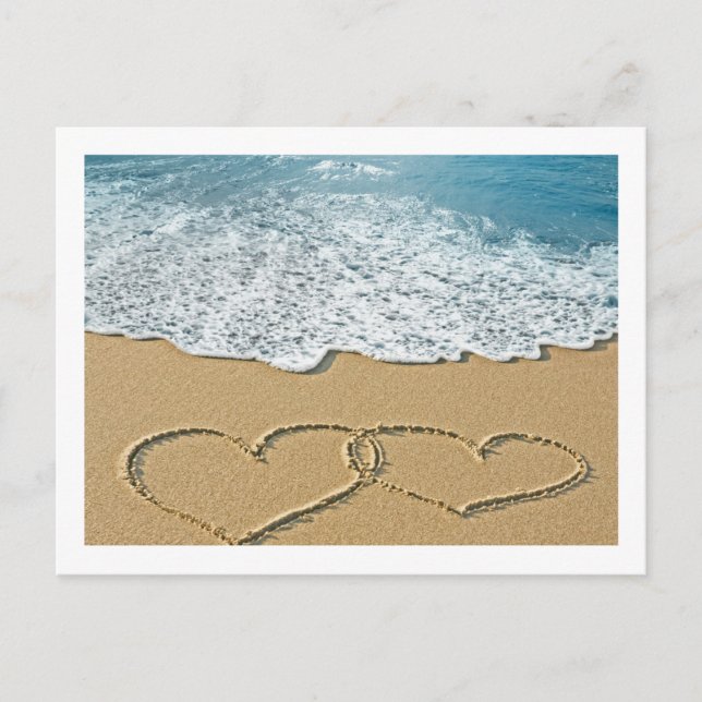 Beach Hearts Postcard (Front)