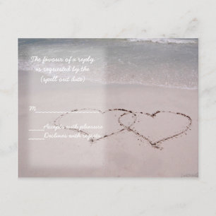 beach hearts rsvp card