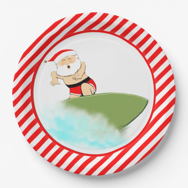 Beach Holiday Party Paper Plate (Front)