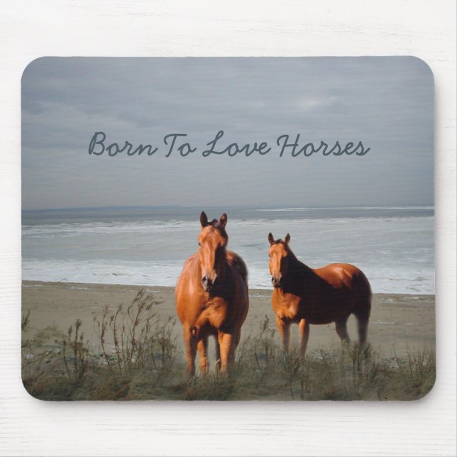 Beach Horses Mousepad (Front)