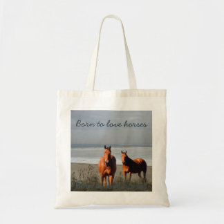 Beach Horses Tote Bag