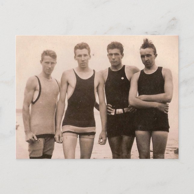 Beach Hotties 1905 Postcard (Front)
