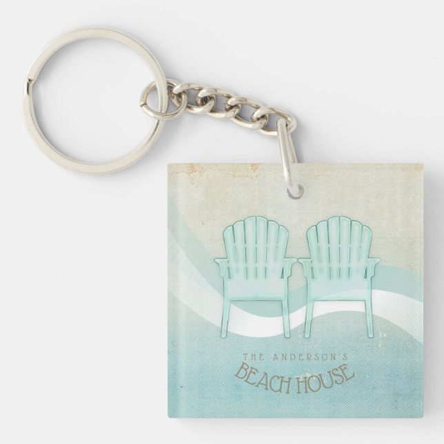 Beach House Adirondack Chaises Aqua Blue ID623 (Devant)