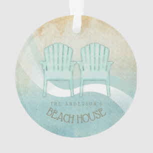 Beach House Adirondack Chaises Aqua Blue ID623