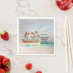 Beach House Bachelorette Party Napkin