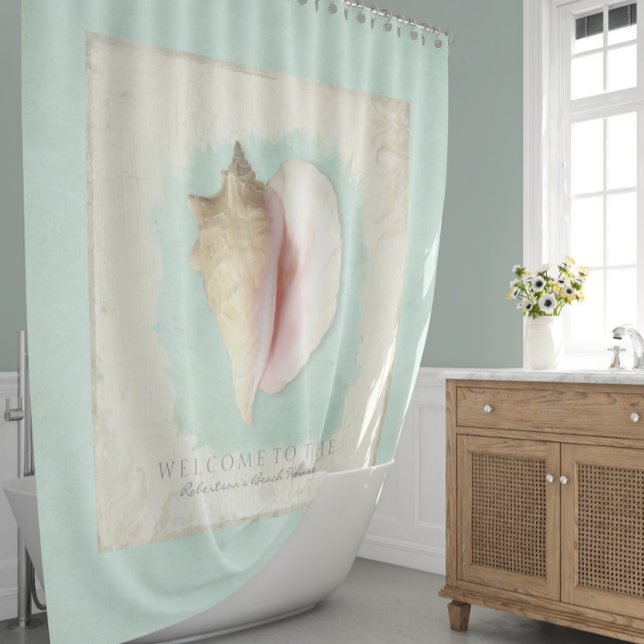 Beach House Bathroom Personalized Welcome Conch (Creator Uploaded)