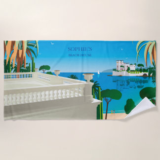 "Beach house" Beach Towel