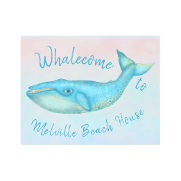 Beach House Blue Whale Nautical Whalecome | Name