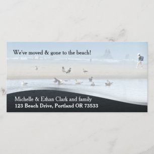 Beach House Change of Address Custom Photo Card
