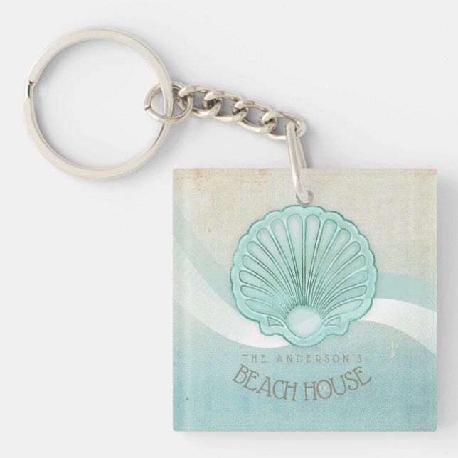 Beach House Clam Shell Aqua Blue ID623 (Devant)