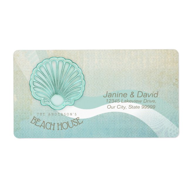 Beach House Clam Shell Aqua Blue ID623 (Devant)