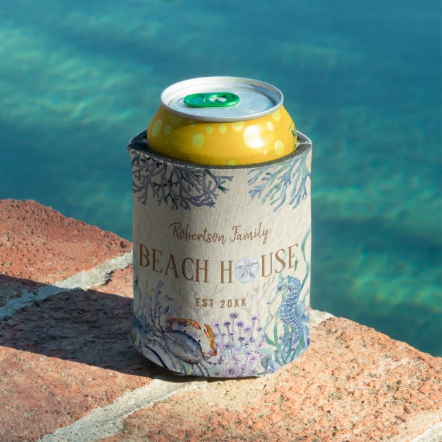 Beach House Coastal Ocean Family Can Cooler (In Situ Pool)