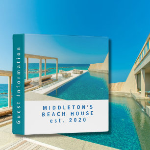 Beach House Coastal Vacation Guest Information   Binder