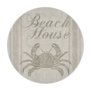 Beach House Crab Seashore Cutting Board