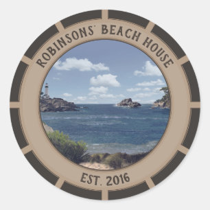 Beach House (customizable) Sticker
