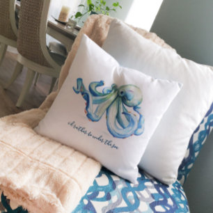 Beach House Decor Ocean Throw Pillow