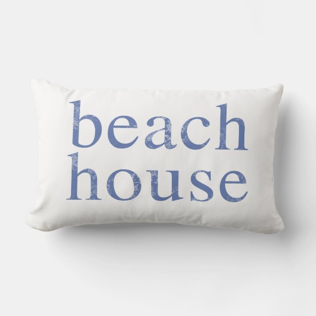 Beach House Distressed Pillow (Front)
