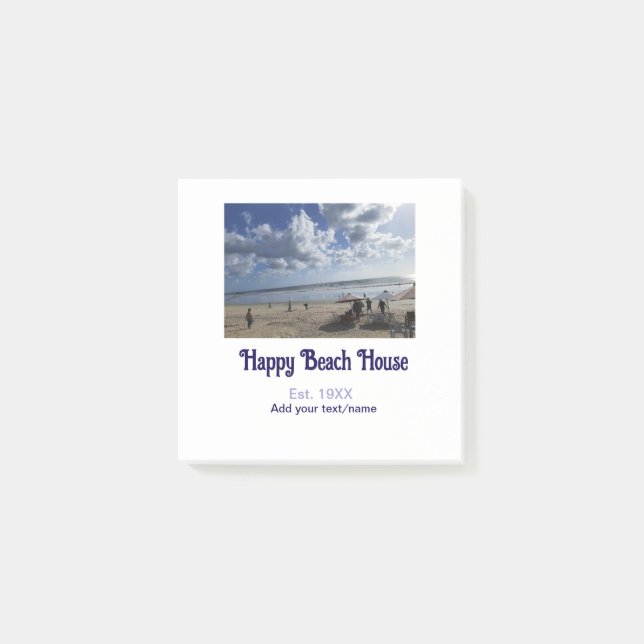 Beach house est. Add year photo latitude longitude Post-it Notes (Front)