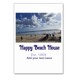 Beach house est. Add year photo latitude longitude Table Number