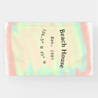 Beach house ets. Date year custom coordinates add