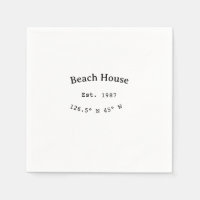 Beach house ets. Date year custom coordinates add