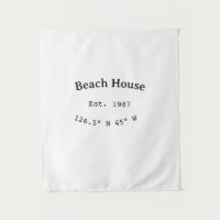 Beach house ets. Date year custom coordinates add