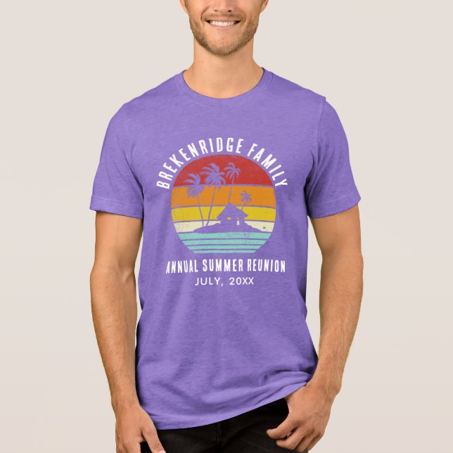 Beach House Family Reunion Vacation Custom Tri-Blend Shirt (Front)