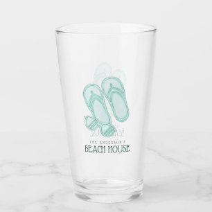Beach House Flip Flops Sunglasses Aqua Blue ID623 Glass