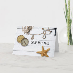 Beach house Folded Greeting Card