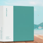 Beach House Guest Information Binder<br><div class="desc">Keep your guests informed with this minimalist turquoise and white welcome guest information guide book. The cover features a stylish colour block design in turquoise and white, with space to add your own custom text. Perfect for vacation rentals, bed and breakfasts, or any hospitality setting.</div>