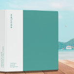 Beach House Guest Information Binder<br><div class="desc">Keep your guests informed with this minimalist turquoise and white welcome guest information guide book. The cover features a stylish colour block design in turquoise and white,  with space to add your own custom text. Perfect for vacation rentals,  bed and breakfasts,  or any hospitality setting.</div>