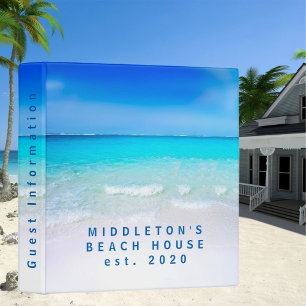 Beach House Guest Information Coastal Vacation Binder