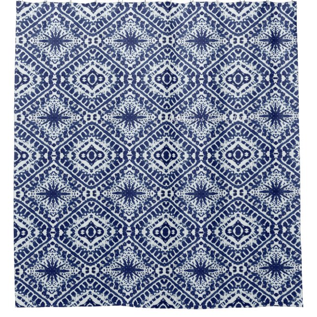 Beach House Home Deco Shibori Diamond Star Pattern (Front)