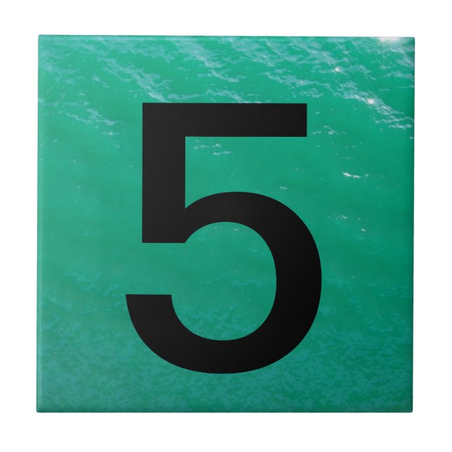 Beach House House Number Tile (Front)