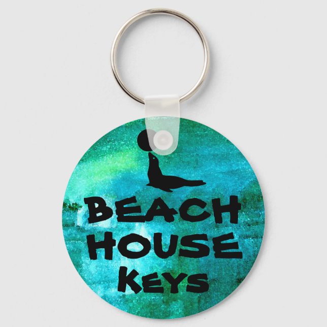 Beach House Key Keychain (Front)