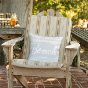 Beach House Nautical Pattern Outdoor Pillow