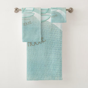 Beach House Nautical Voilier Aqua Blue ID623