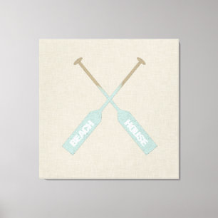 Beach House Oars Canvas Print