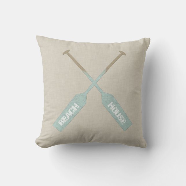Beach House Oars Pillow (Front)