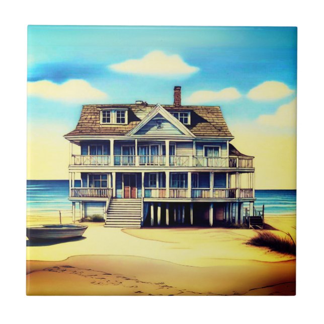 Beach House on the Sand Tile (Front)