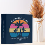 Beach House Palm Tree Custom Guest Information Binder<br><div class="desc">A cute beach house guest information binder to leave for your vacation rental guests. Fill this tropical palm tree binder with local restaurants and fun places to visit in your tropical island town.  Also leave details on the property such as WiFi password and check out details.</div>