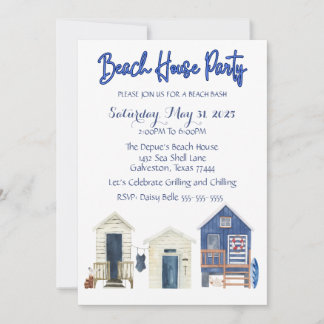 Beach House Party Invitation