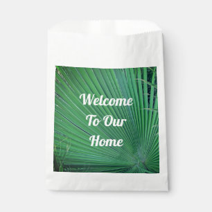 Beach House Rental Tropical Leaf Guest Welcome Favour Bag